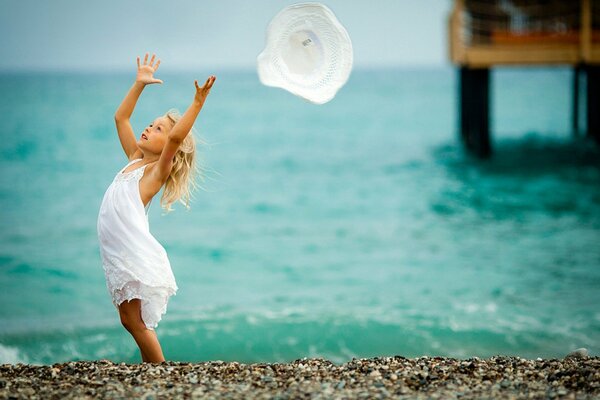 Windy day by the sea