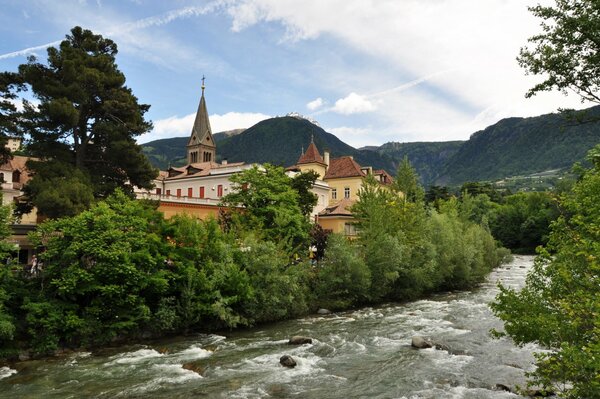 Architecture of Italy against the background of nature