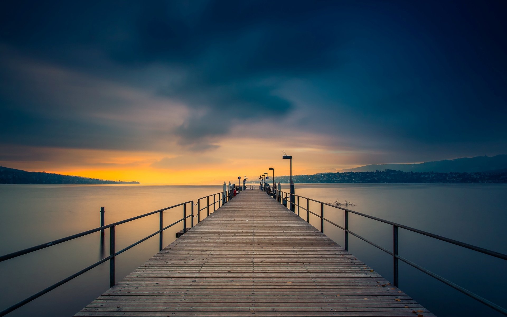 natur wasser fluss meer brücke pier himmel hintergrund tapete widescreen vollbild widescreen