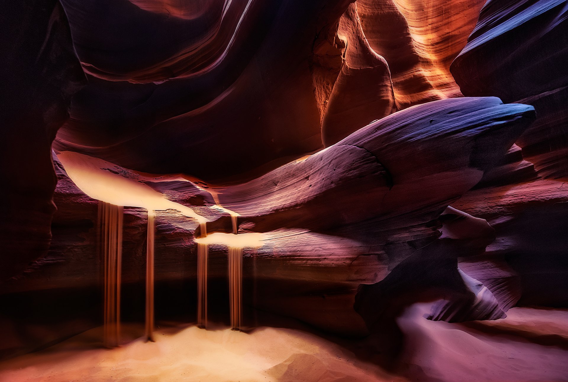 antelope canyon rocce luce texture sabbia