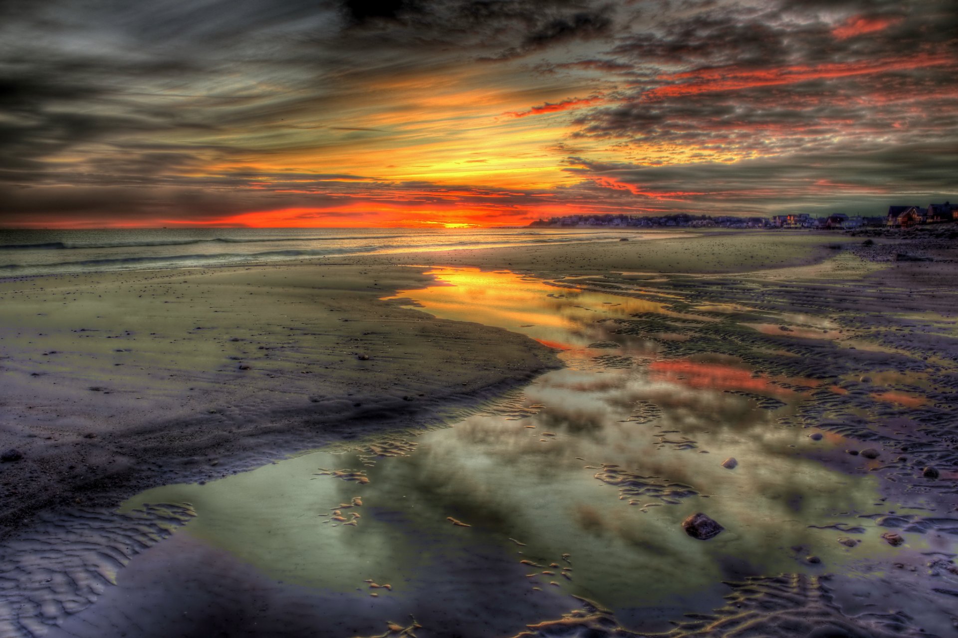 nature landscape sky clouds sunset sea