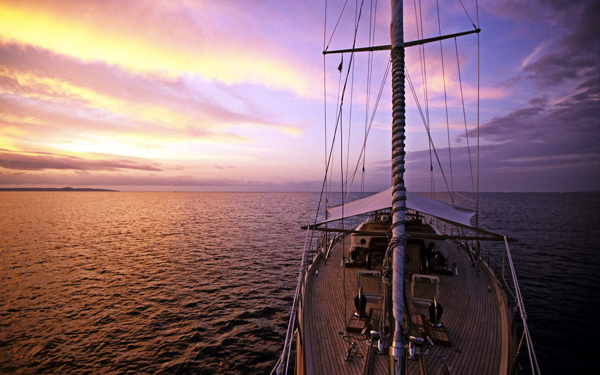 nature landscape yacht