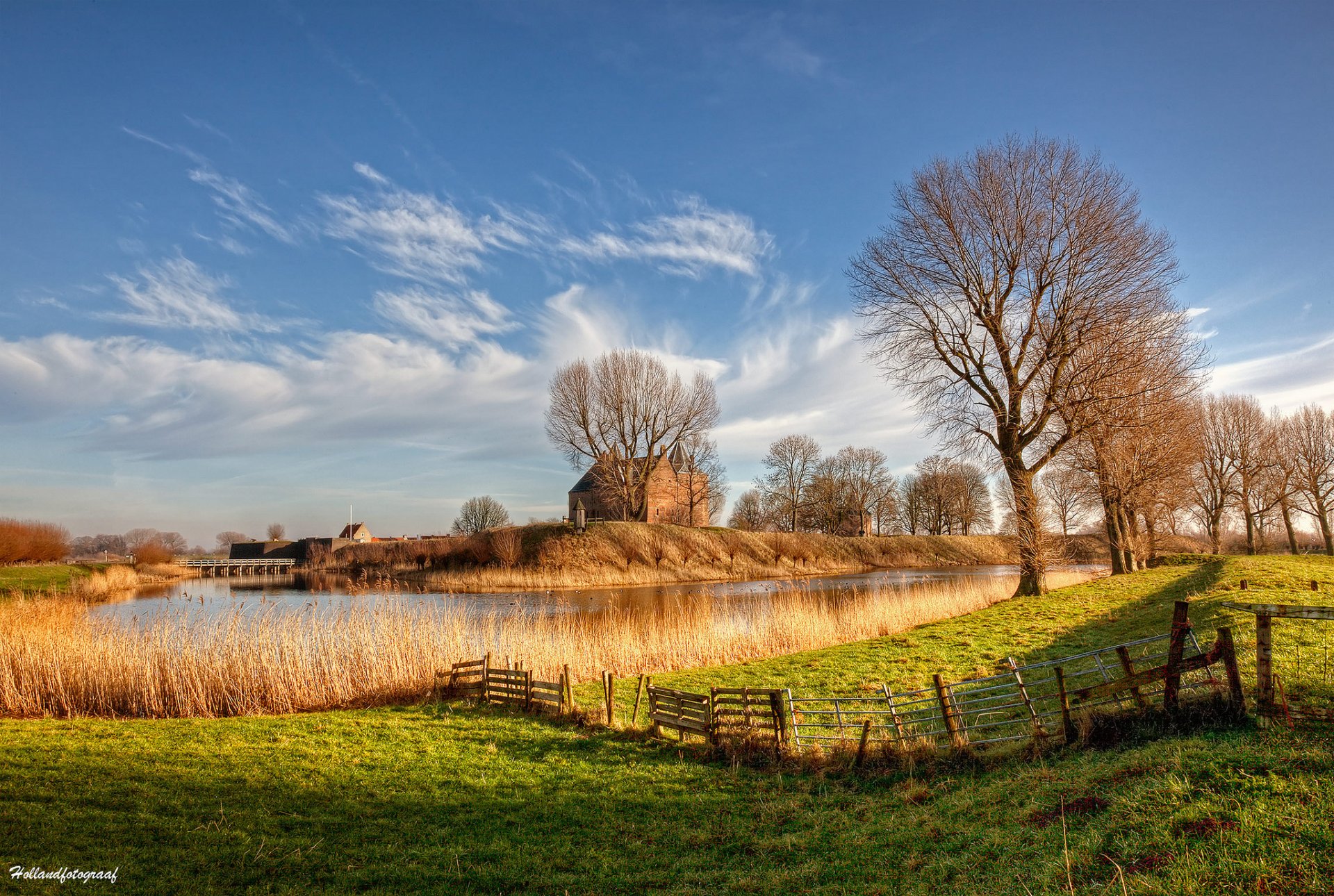 naturaleza países bajos holanda río luz árboles