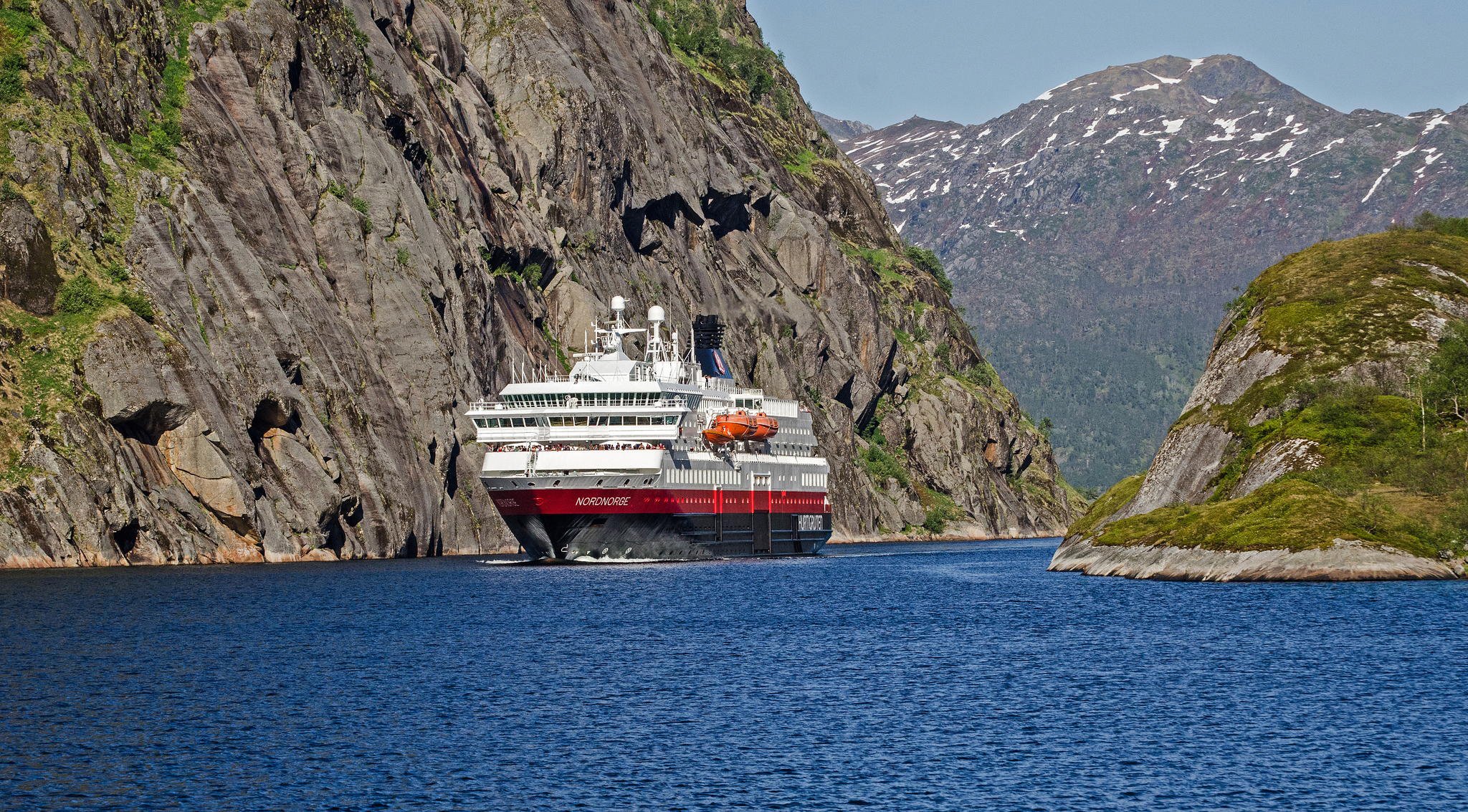 norway cruise ship sea rock