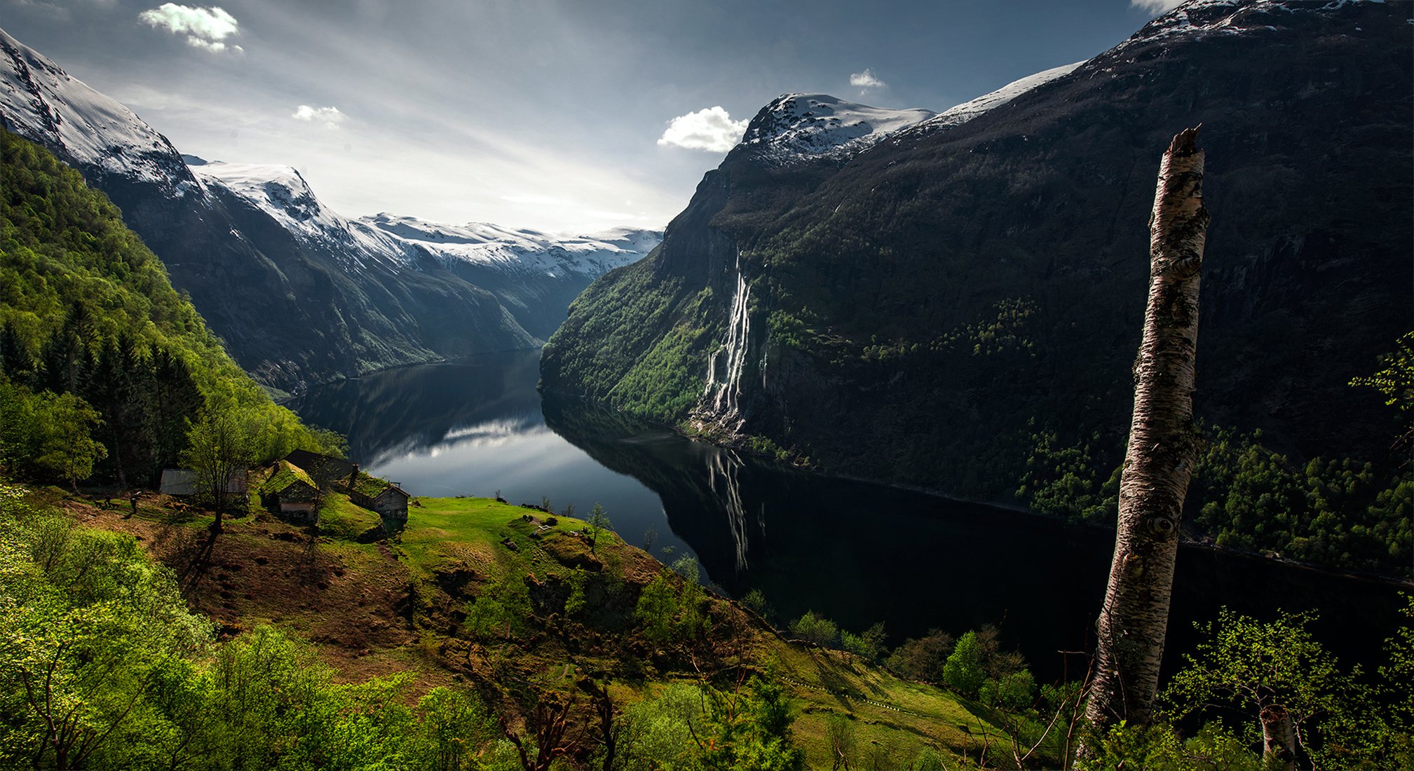 zielony fiord rzeka norwegia