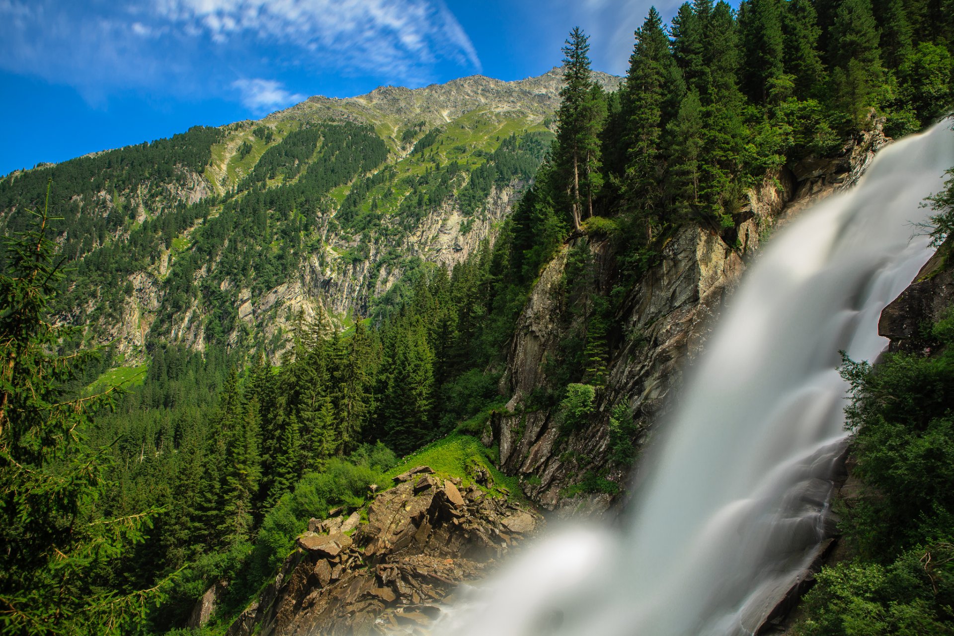 krimml waterfalls austria alps waterfall krimml feed mountain forest