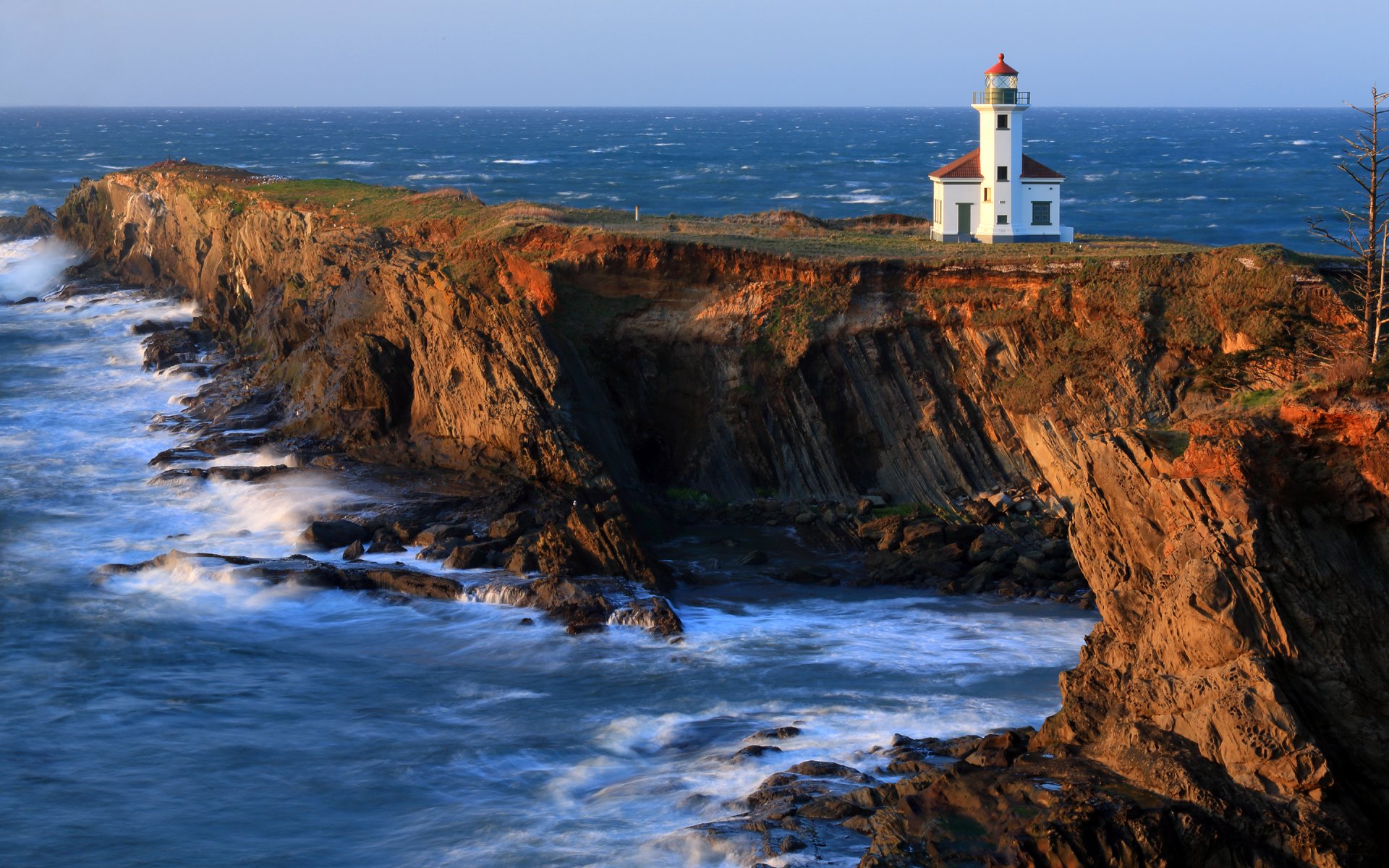 faro di cabo arago faro costa rocce oceano pacifico