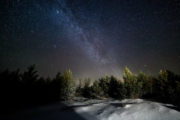 The Milky Way on a winter night