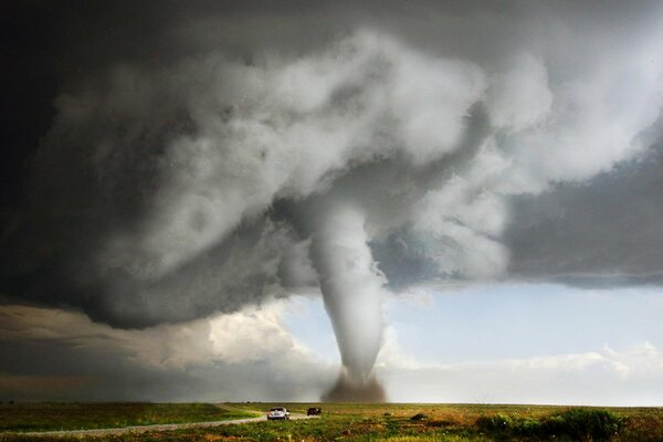 Hurricane on the field near droga