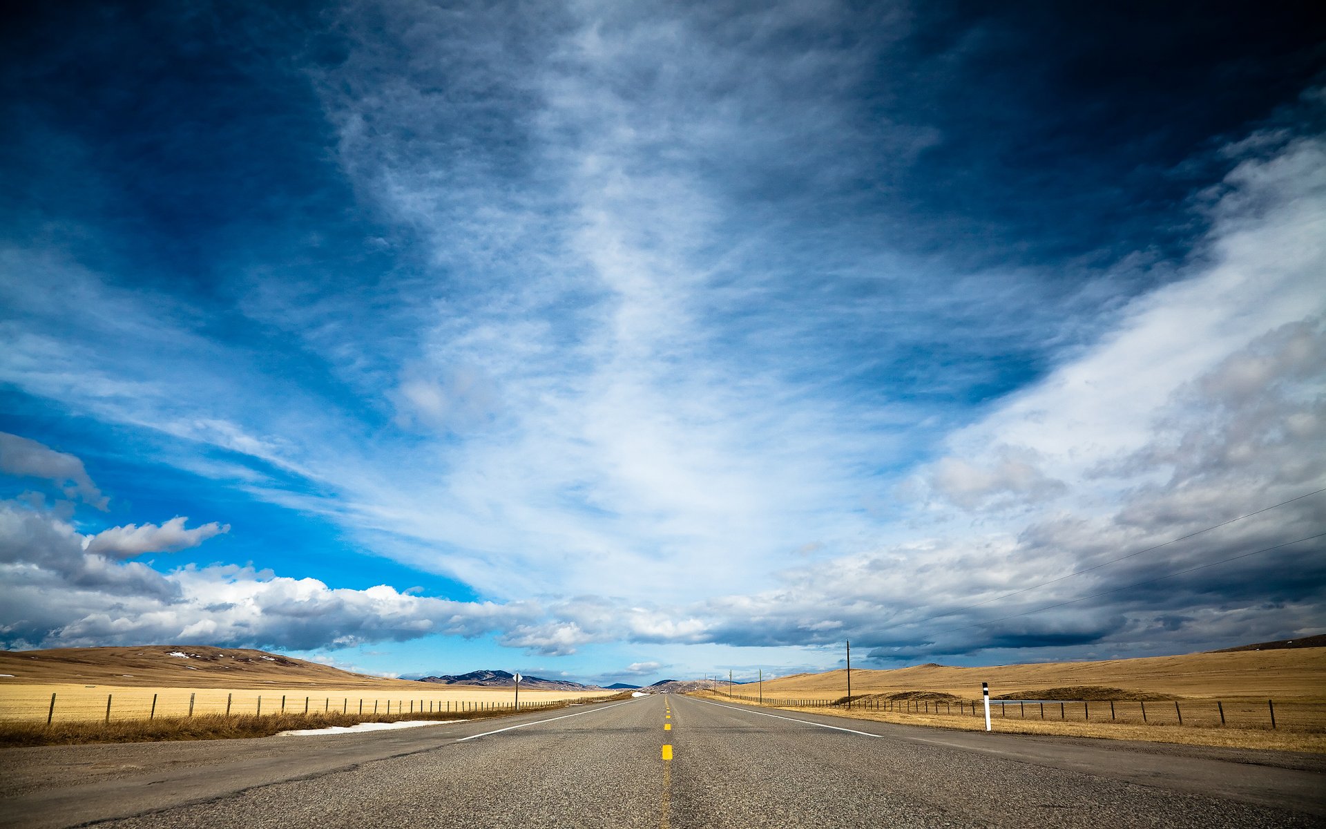 road sky british columbia canada