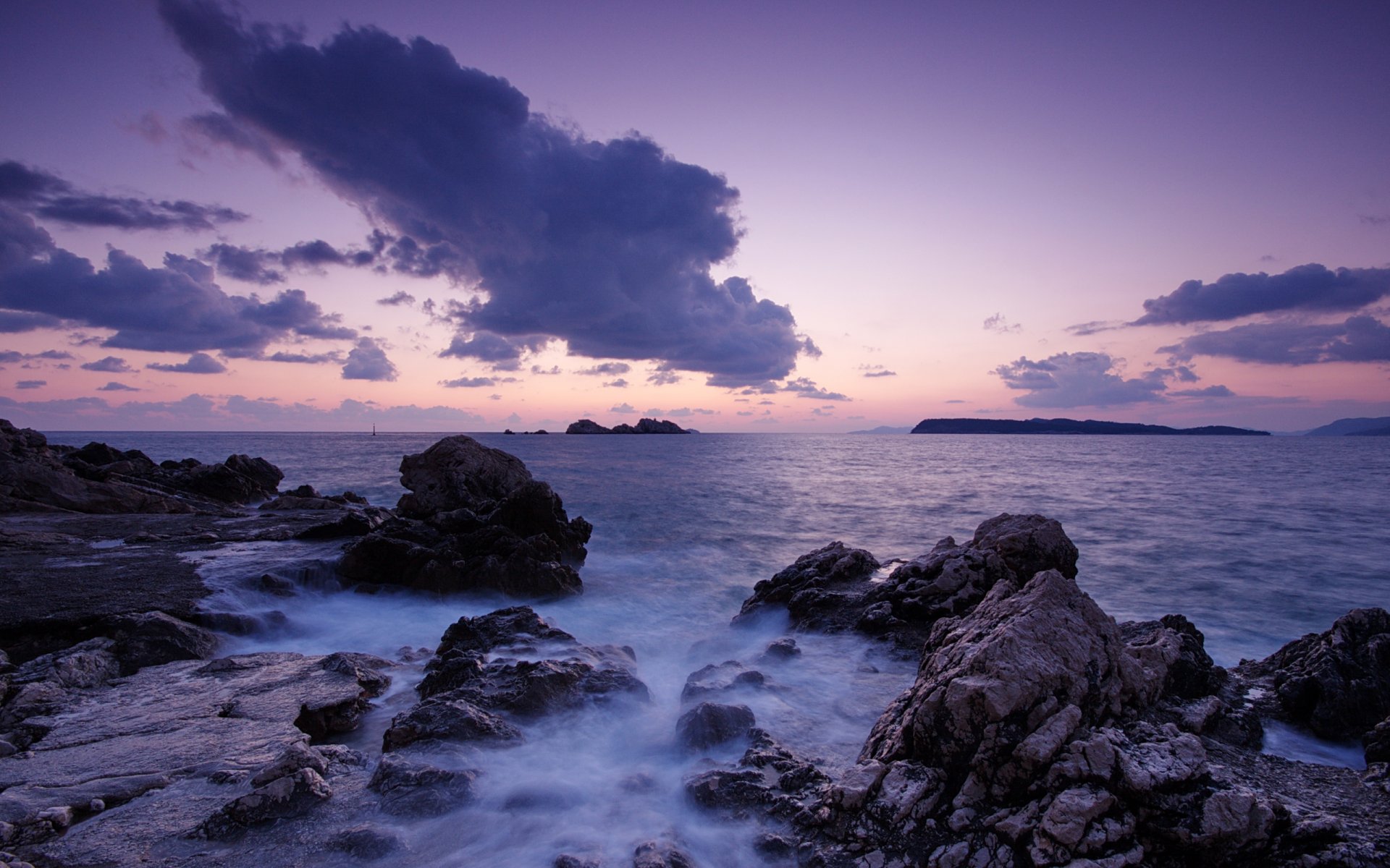 dubrovnik croacia mar puesta de sol