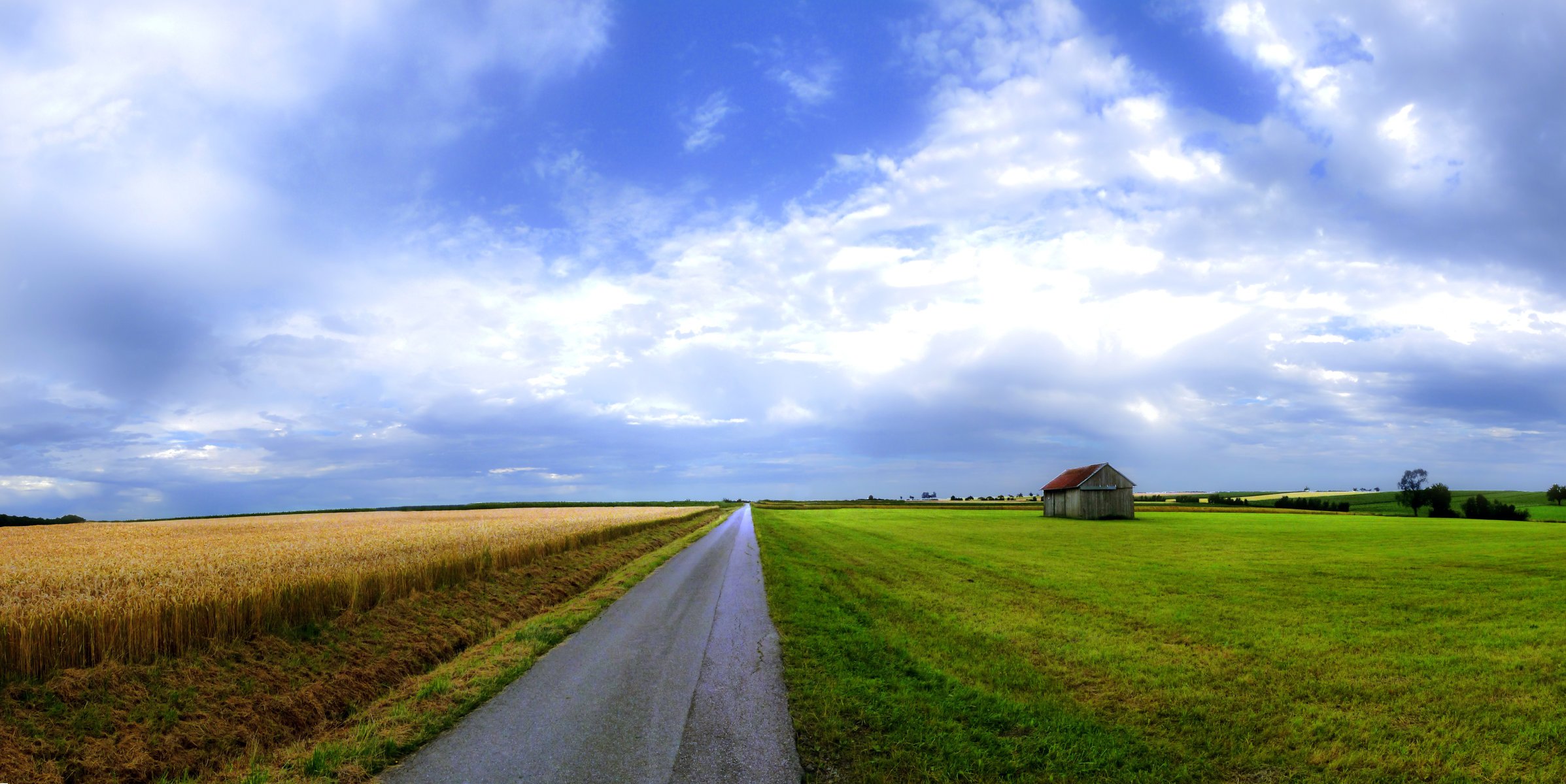 route champ maison ciel beauté fond d écran large