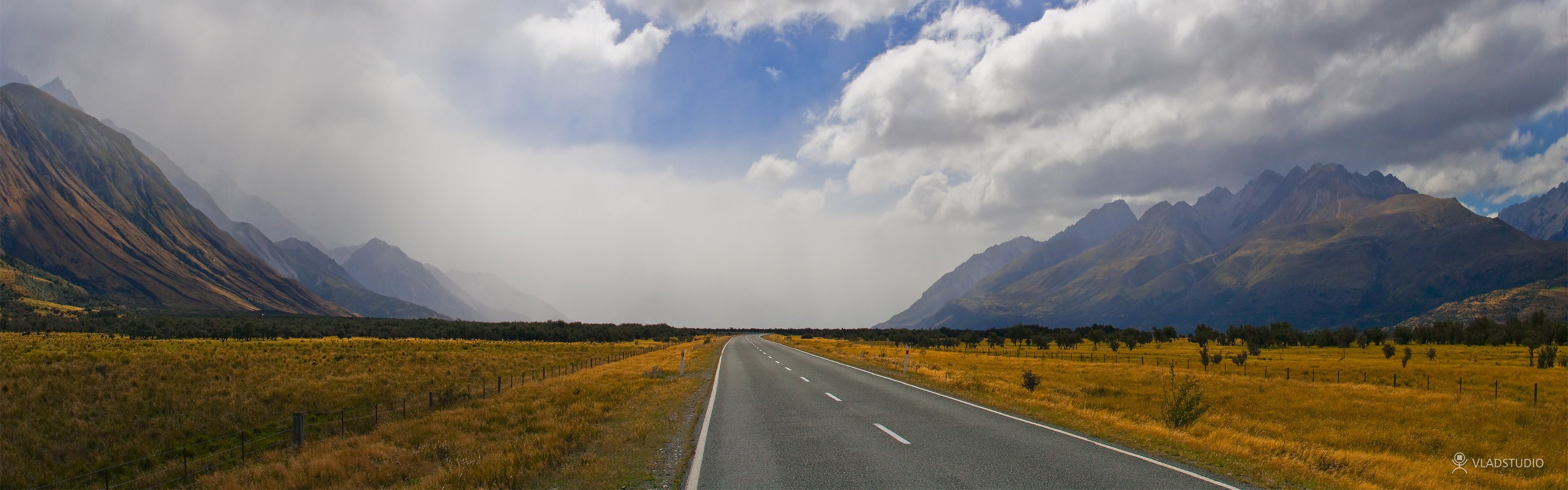 road the distance mountain