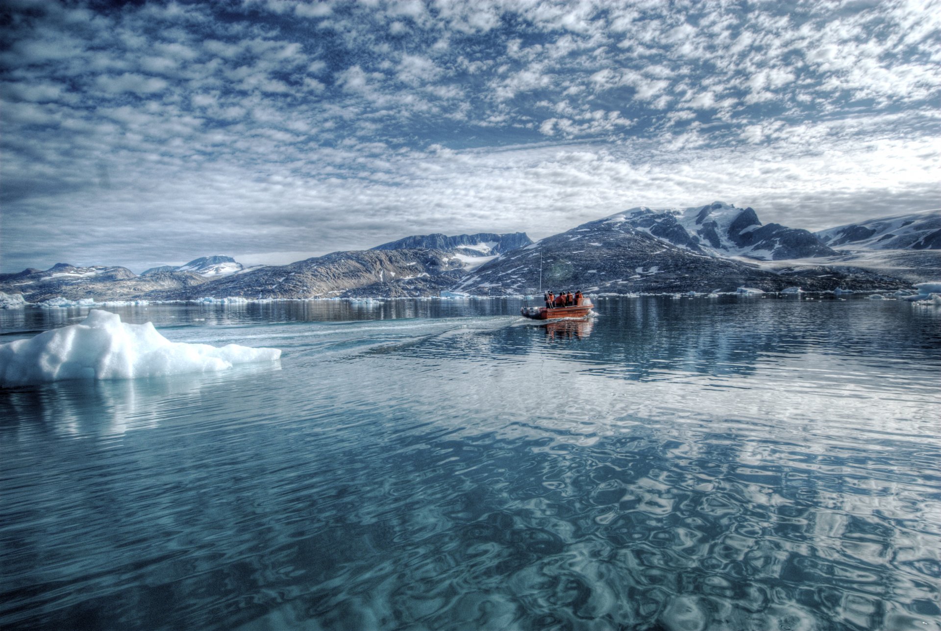 wasser eis boot