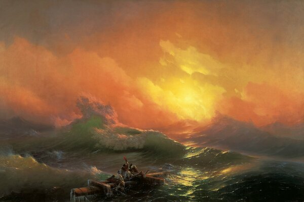 The ninth shaft of Aivazovsky. Storm at sea