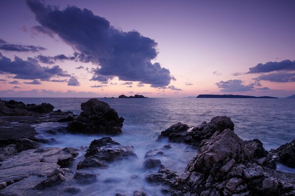 Croazia mare tramonto bella foto