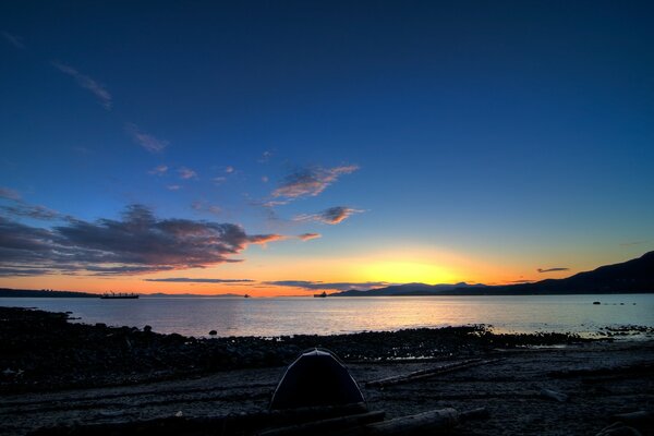 Beautiful sunset view in Vancouver