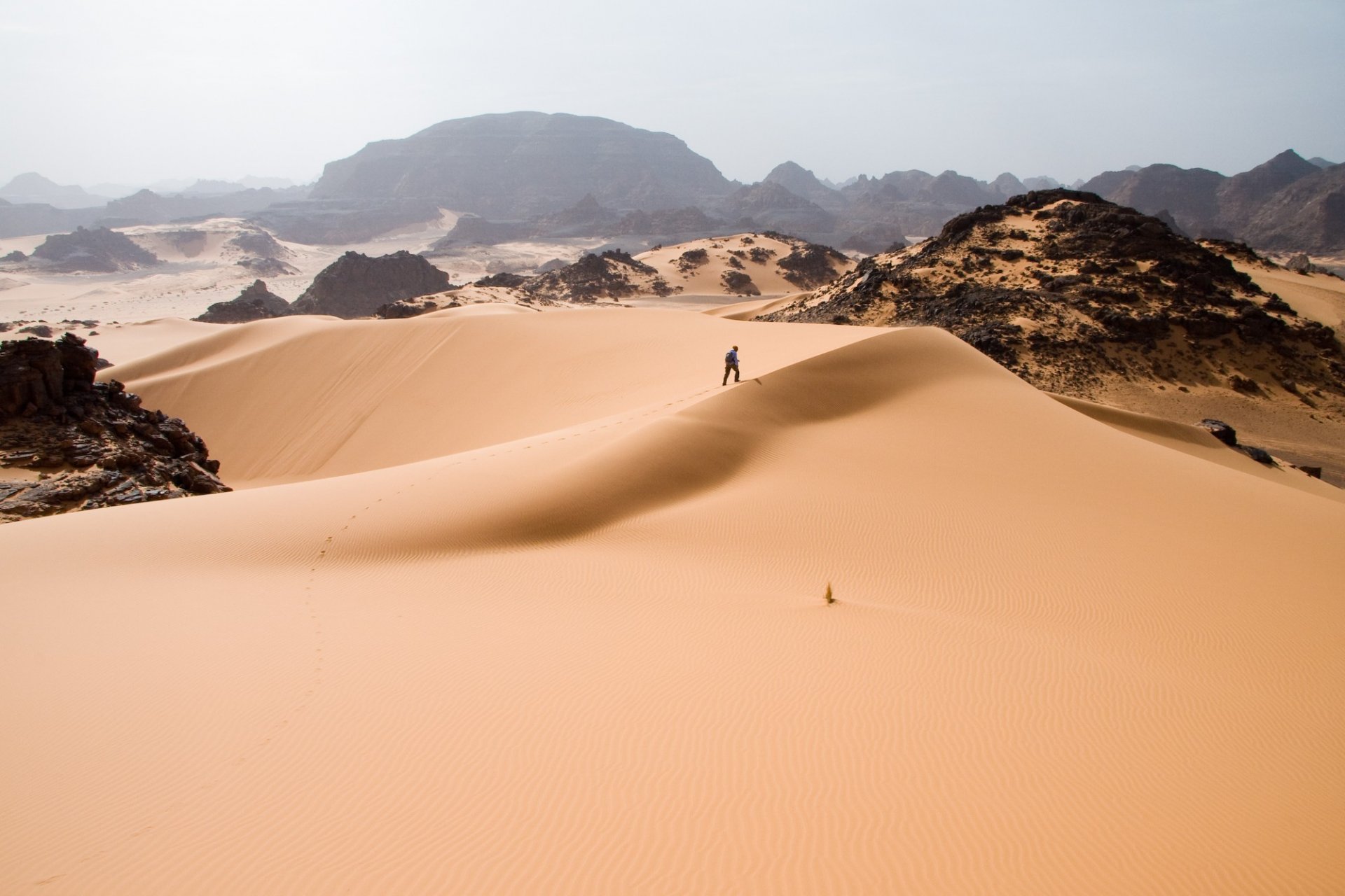 dünen sand wüste mann