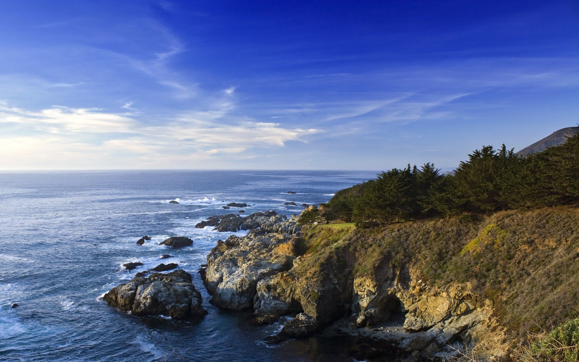 california beach rock sea sky water