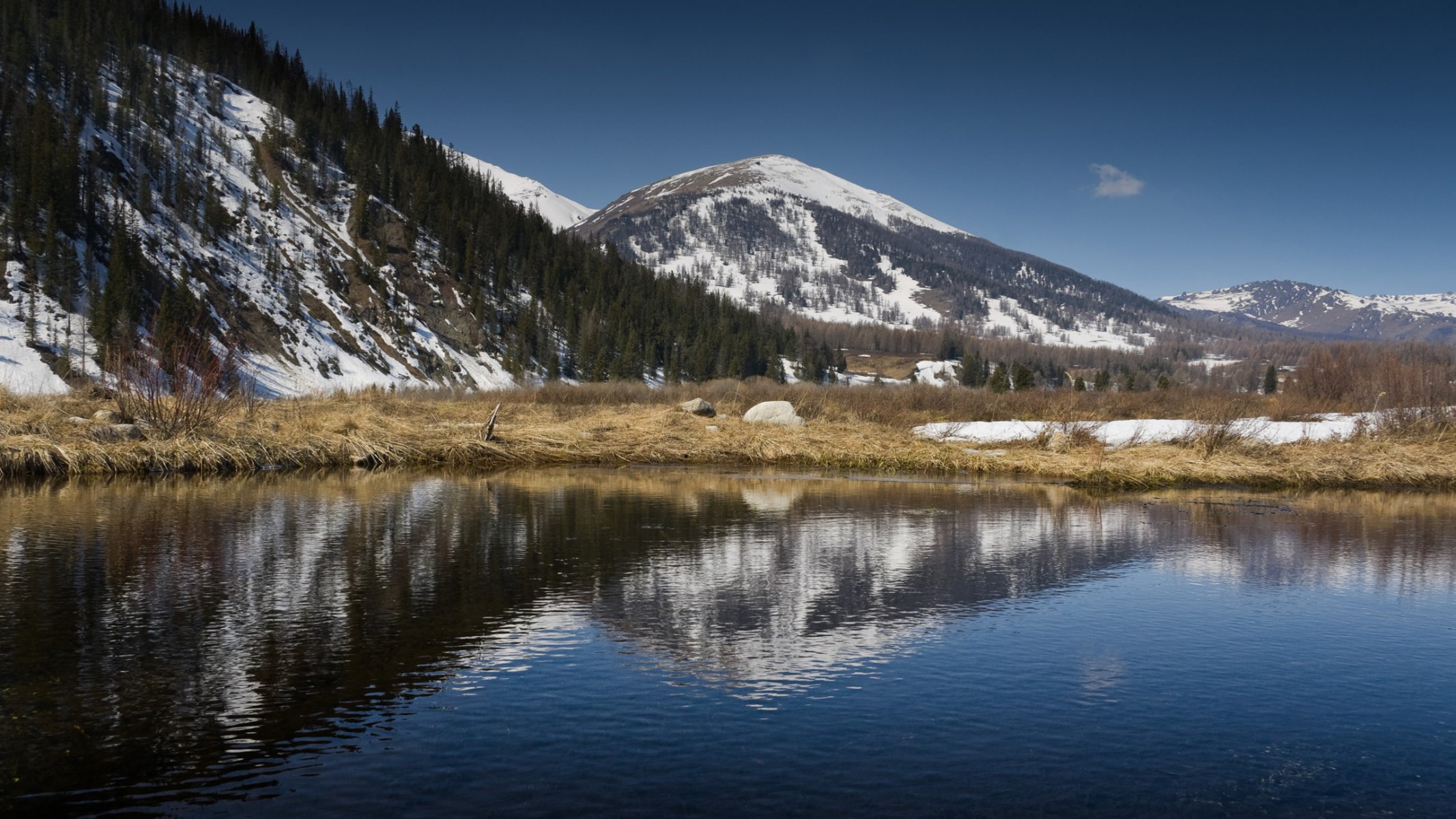 kasachstan see berge