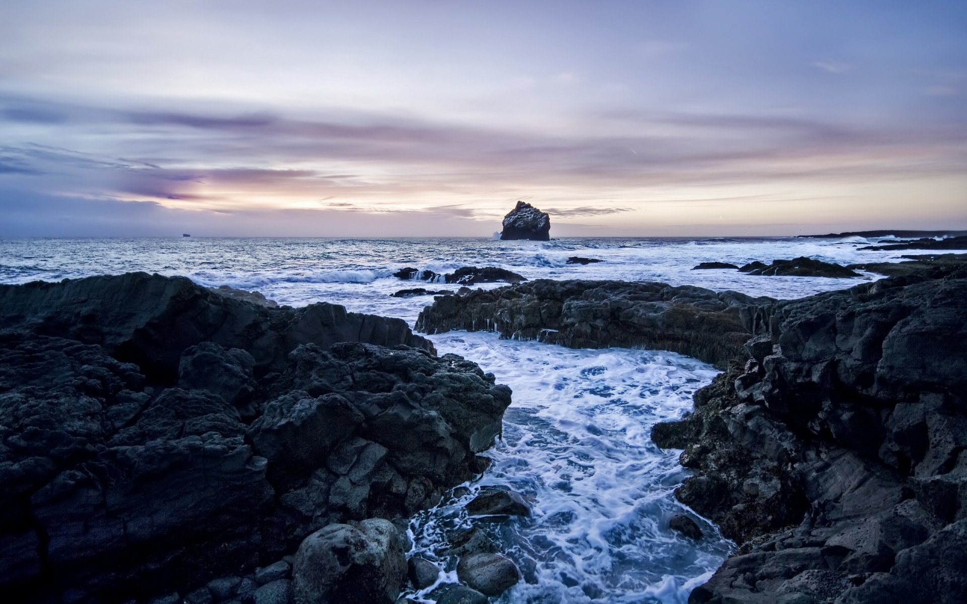 piedras agua mar horizonte cielo