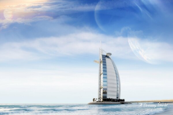 Burj al-Arab. hotel en Dubai. hotel frente al mar