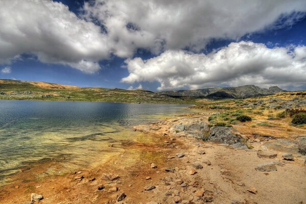 Beautiful cloudy sky in the mountains