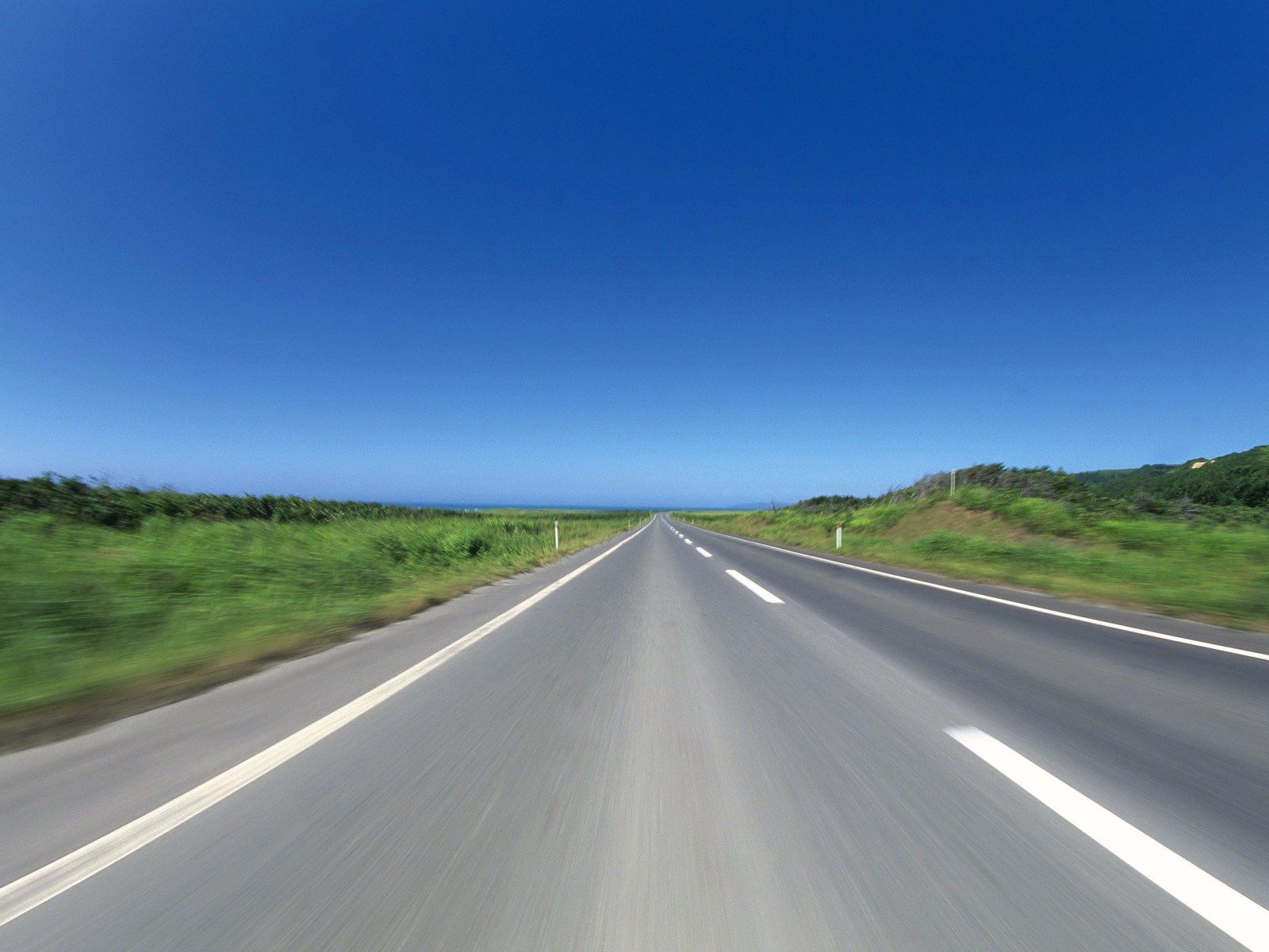 carretera marcado azul