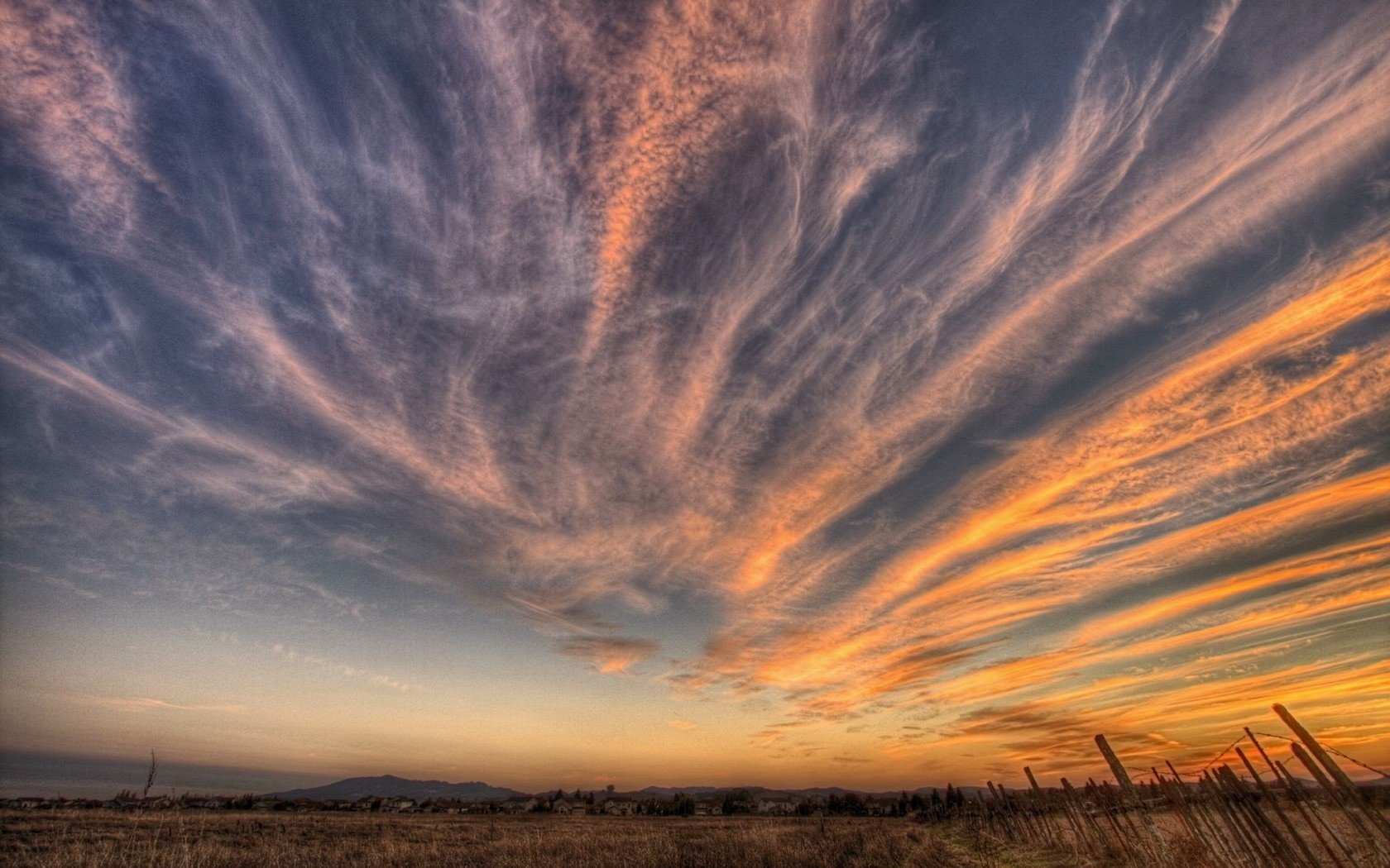 himmel wolken sonnenuntergang feld