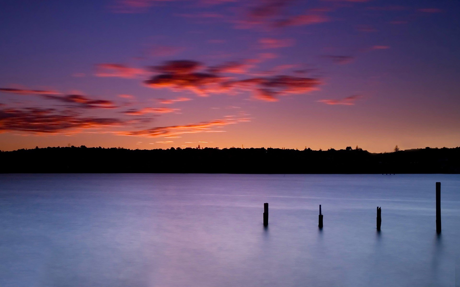 pillars clouds sunset