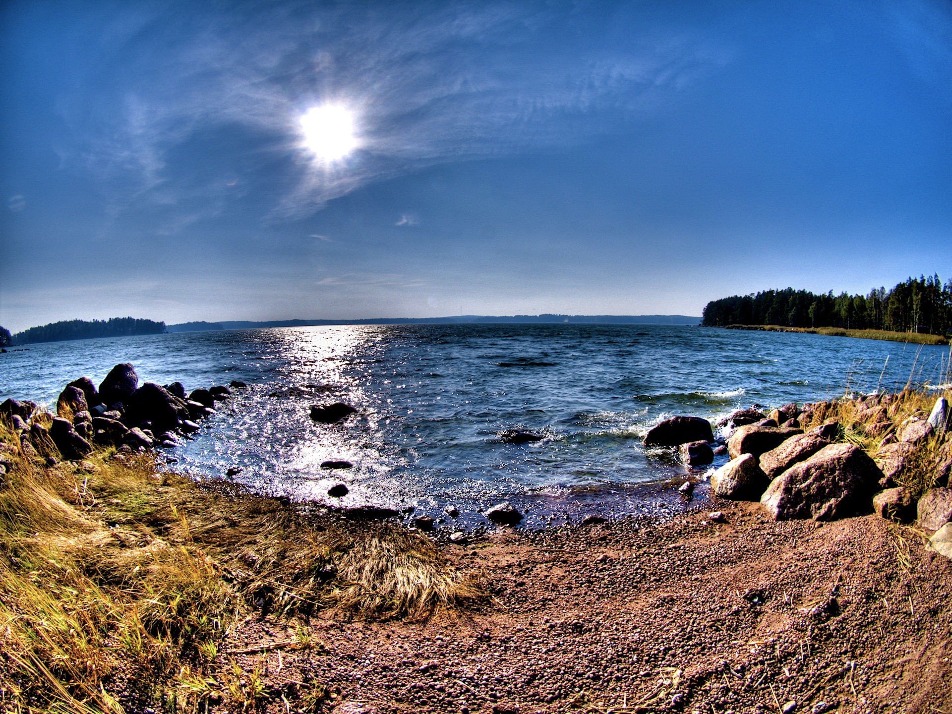 costa agua panorama lago