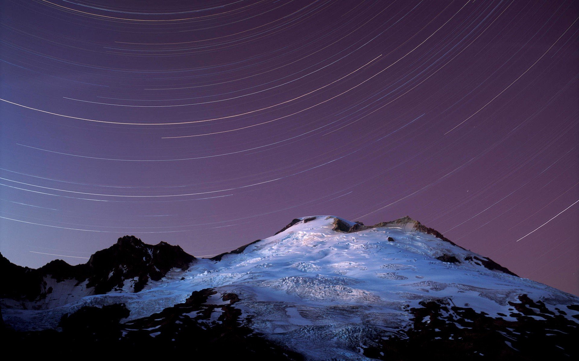 étoiles montagne neige