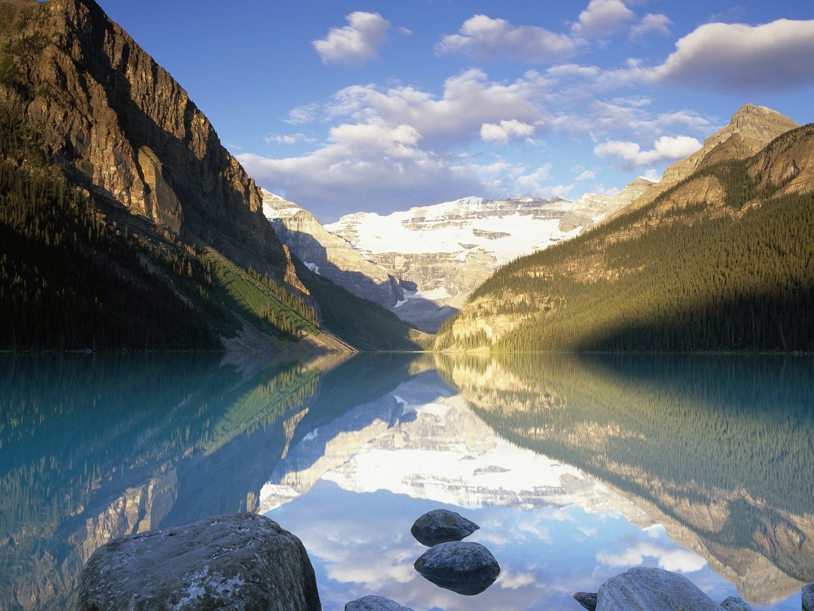 banff park albert canada mountain lake reflection cloud