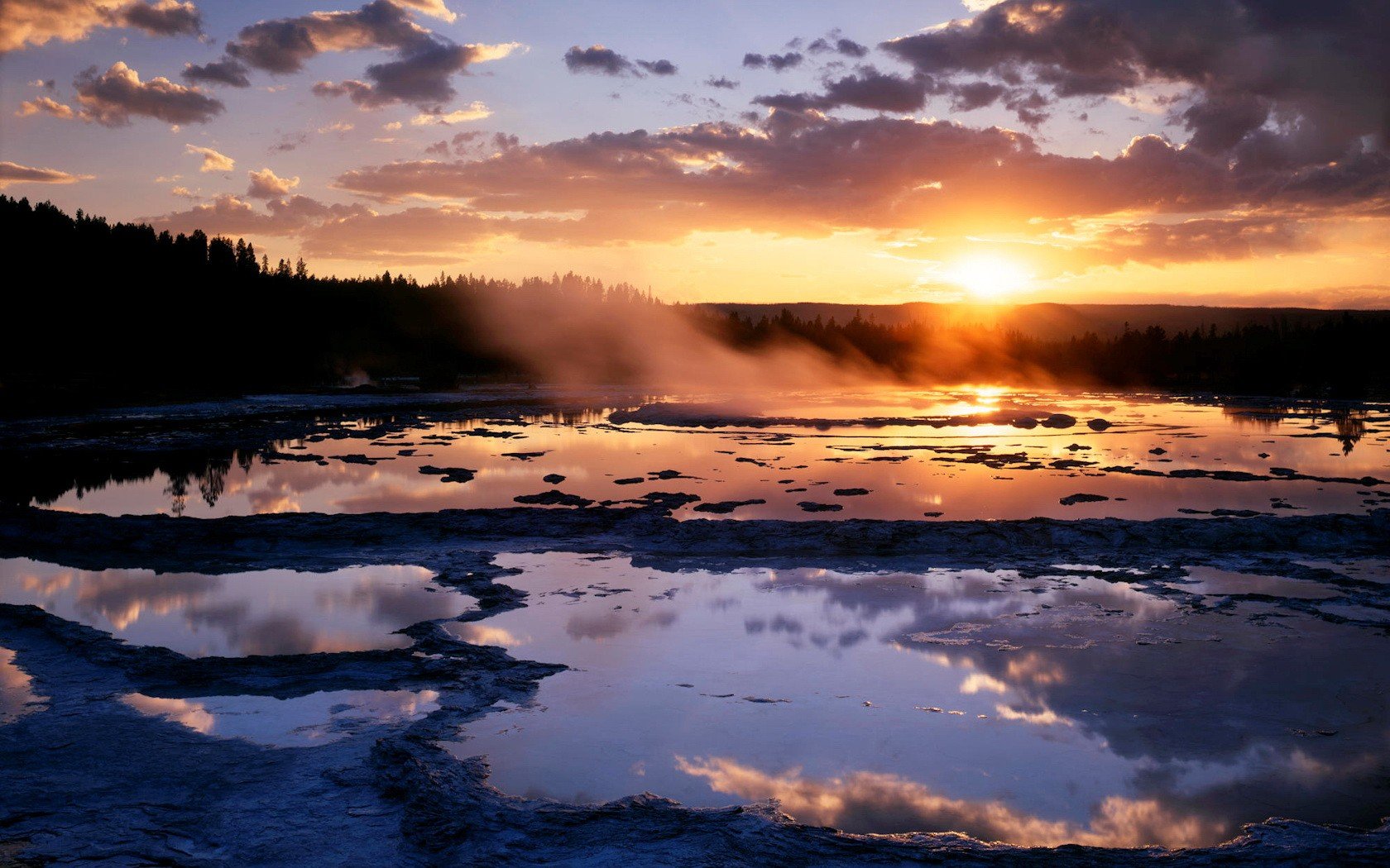 marais coucher de soleil soleil