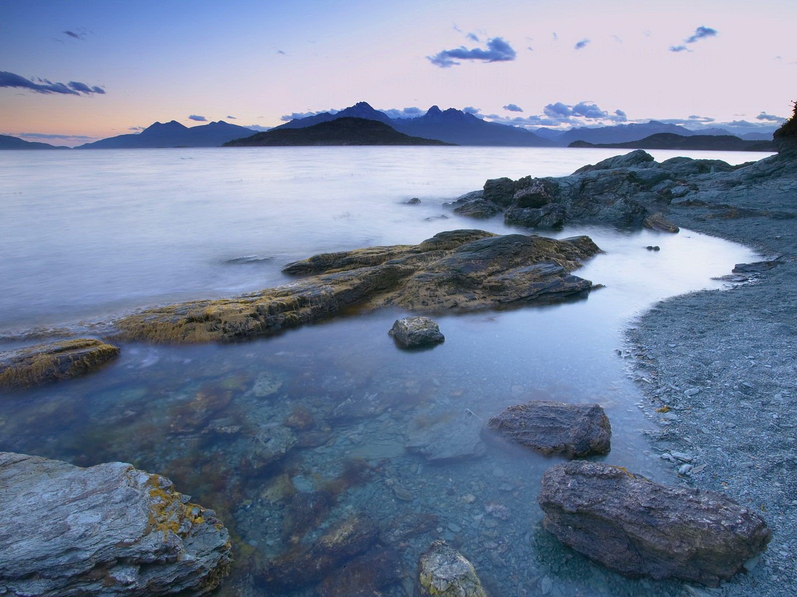 tones water beach mountain cloud