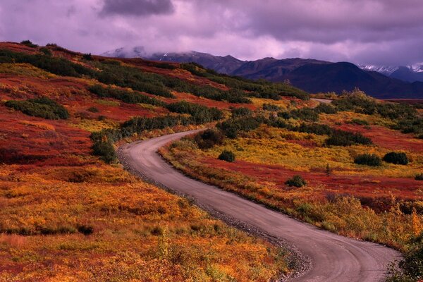 A long road through mountains and plains