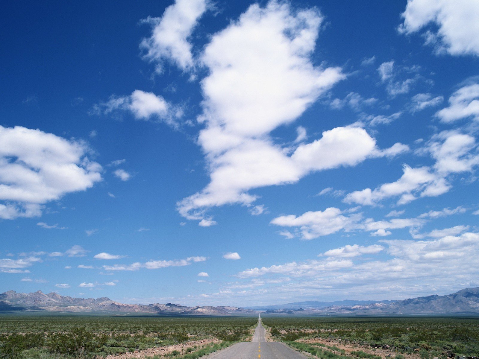 road clouds the distance