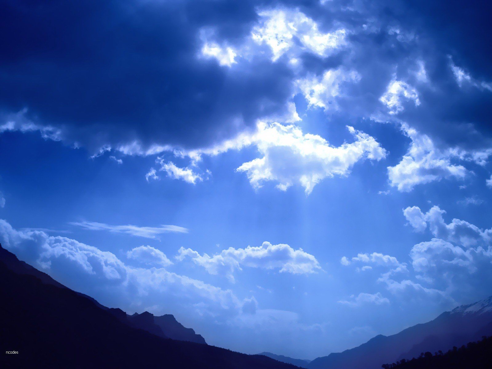 wolken licht berge