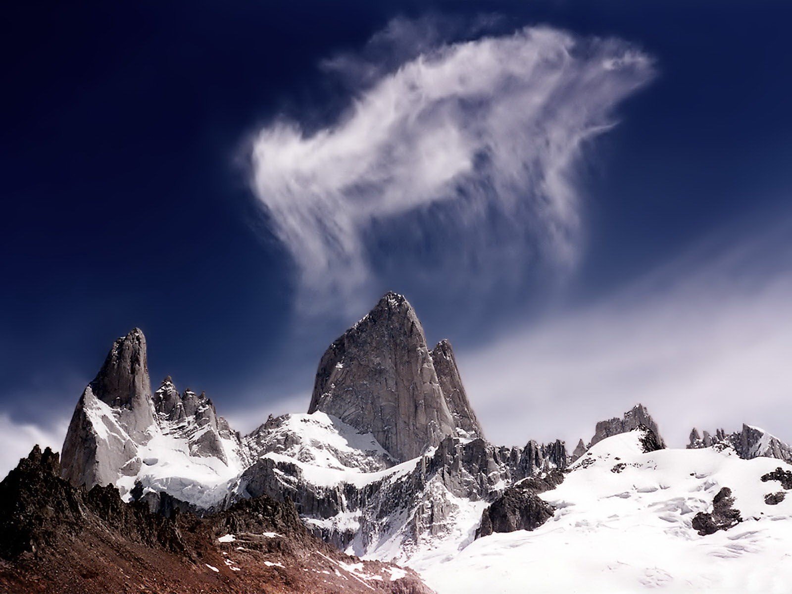 mountain snow cloud