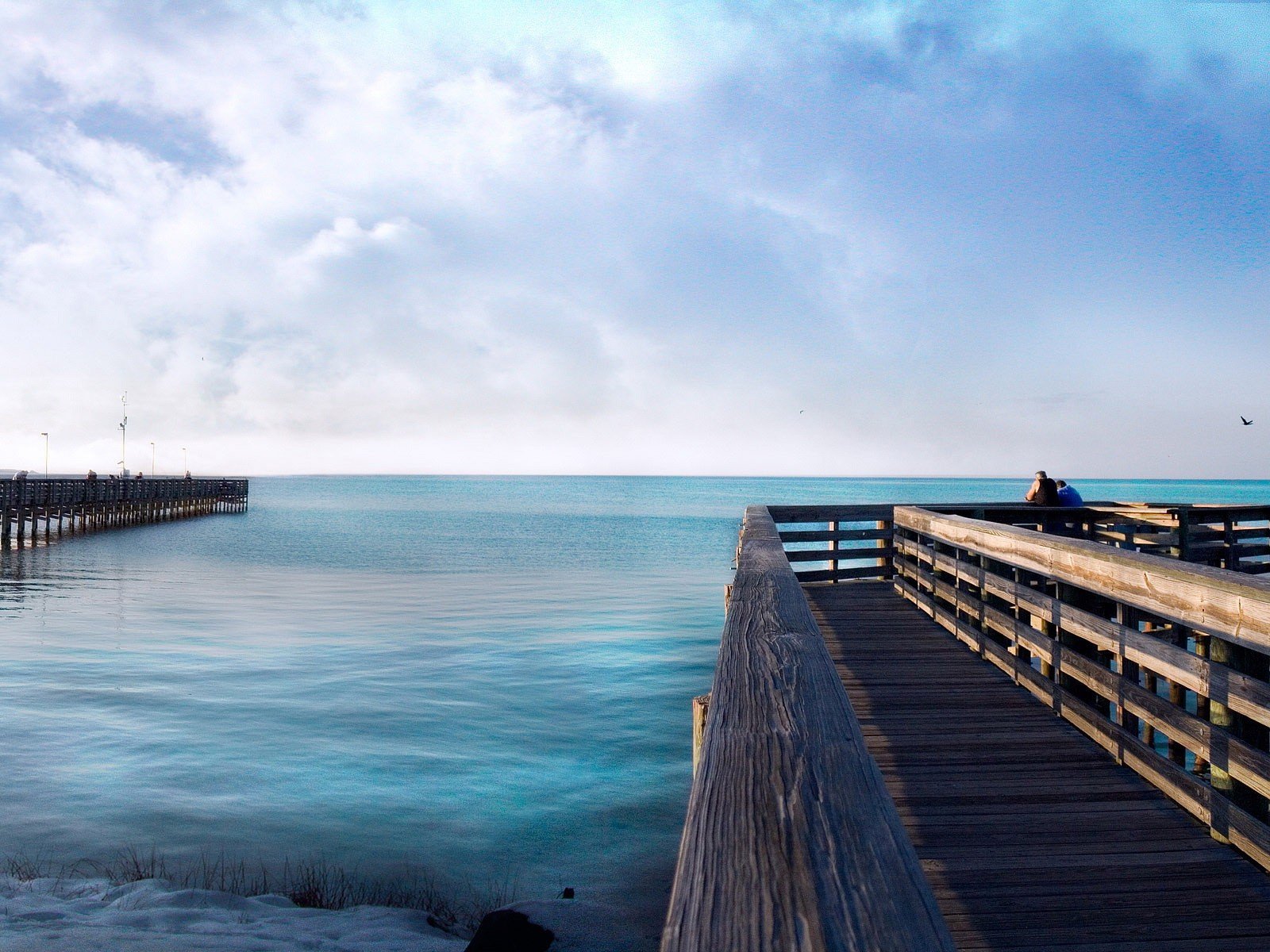 pier pier horizon sea water