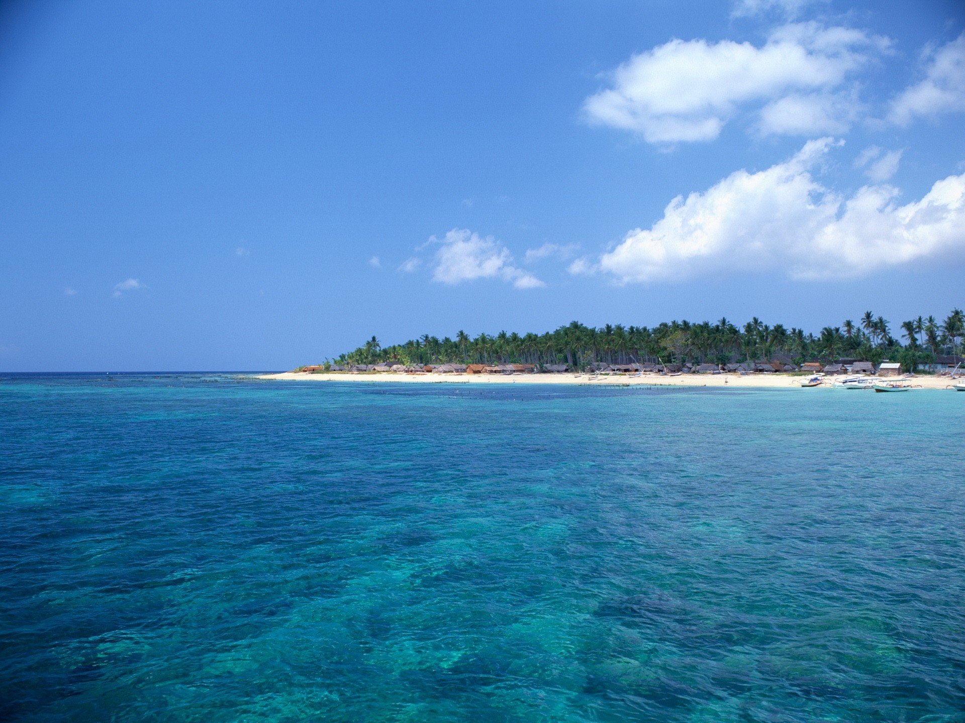 island hut sea cloud