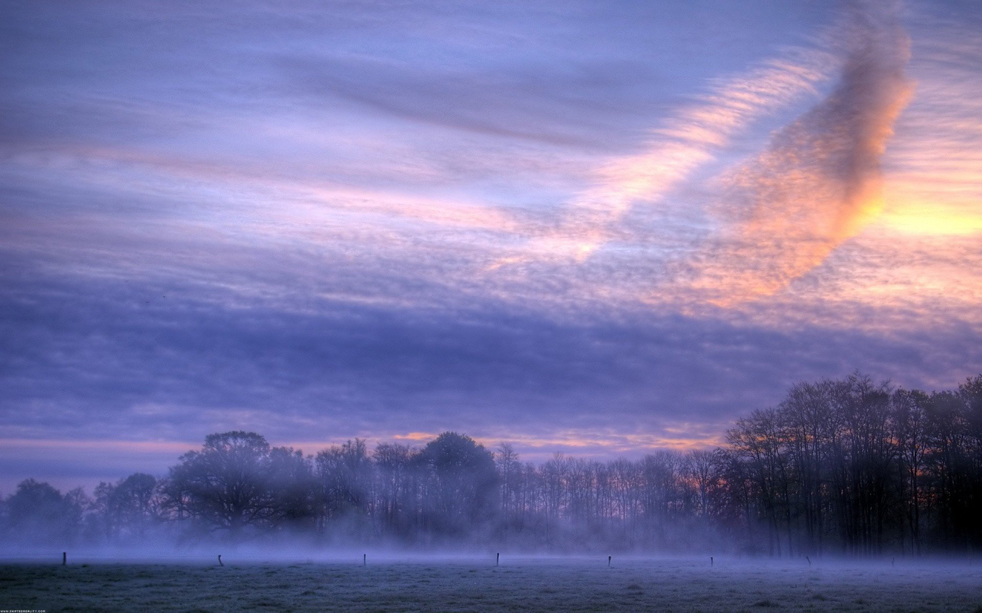 morgen wolken nebel