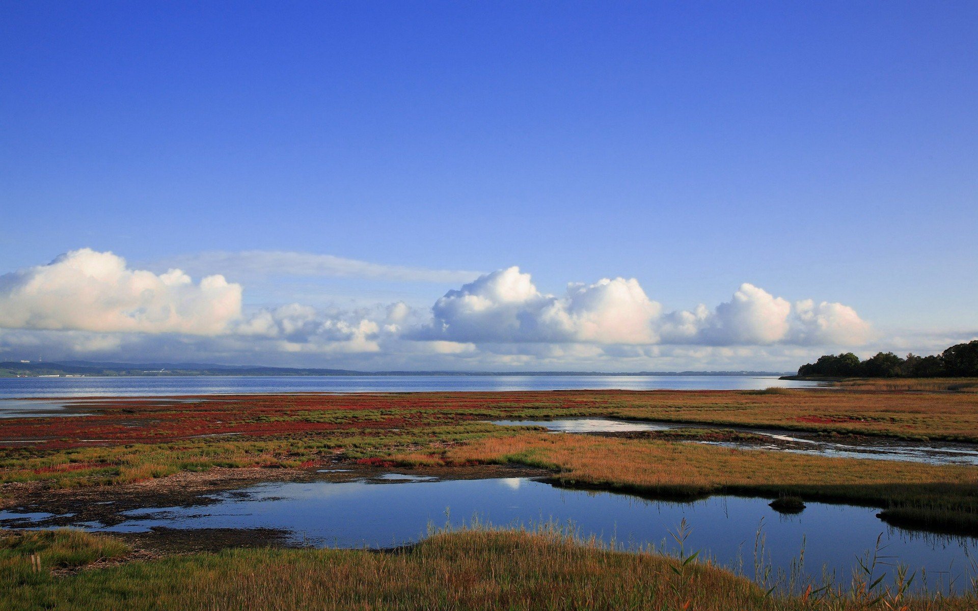 lake clouds horizon