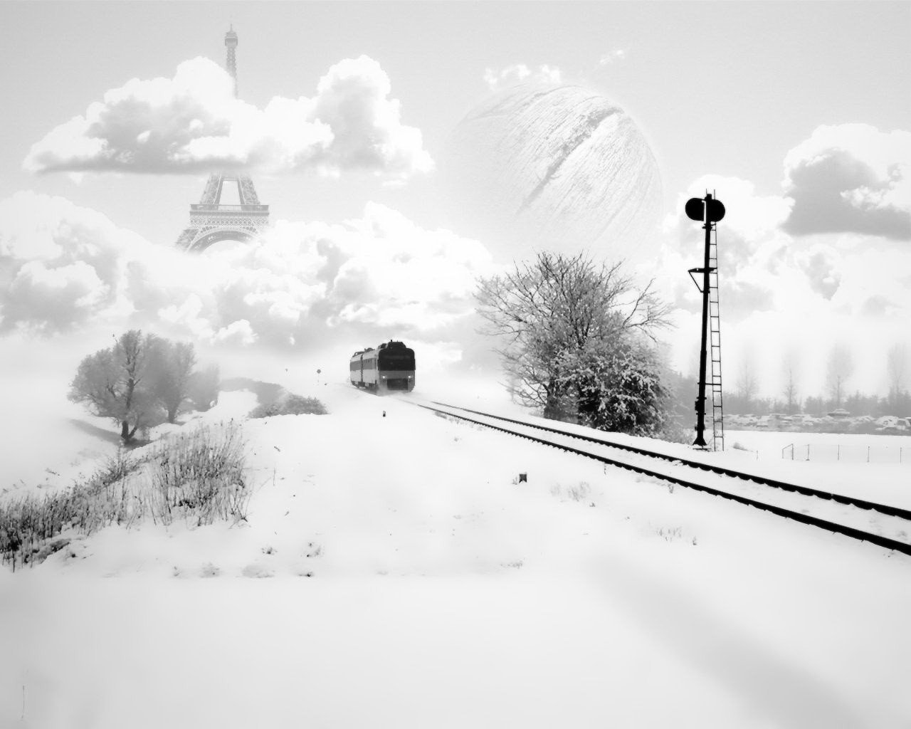 treno lavorazione inverno rotaie