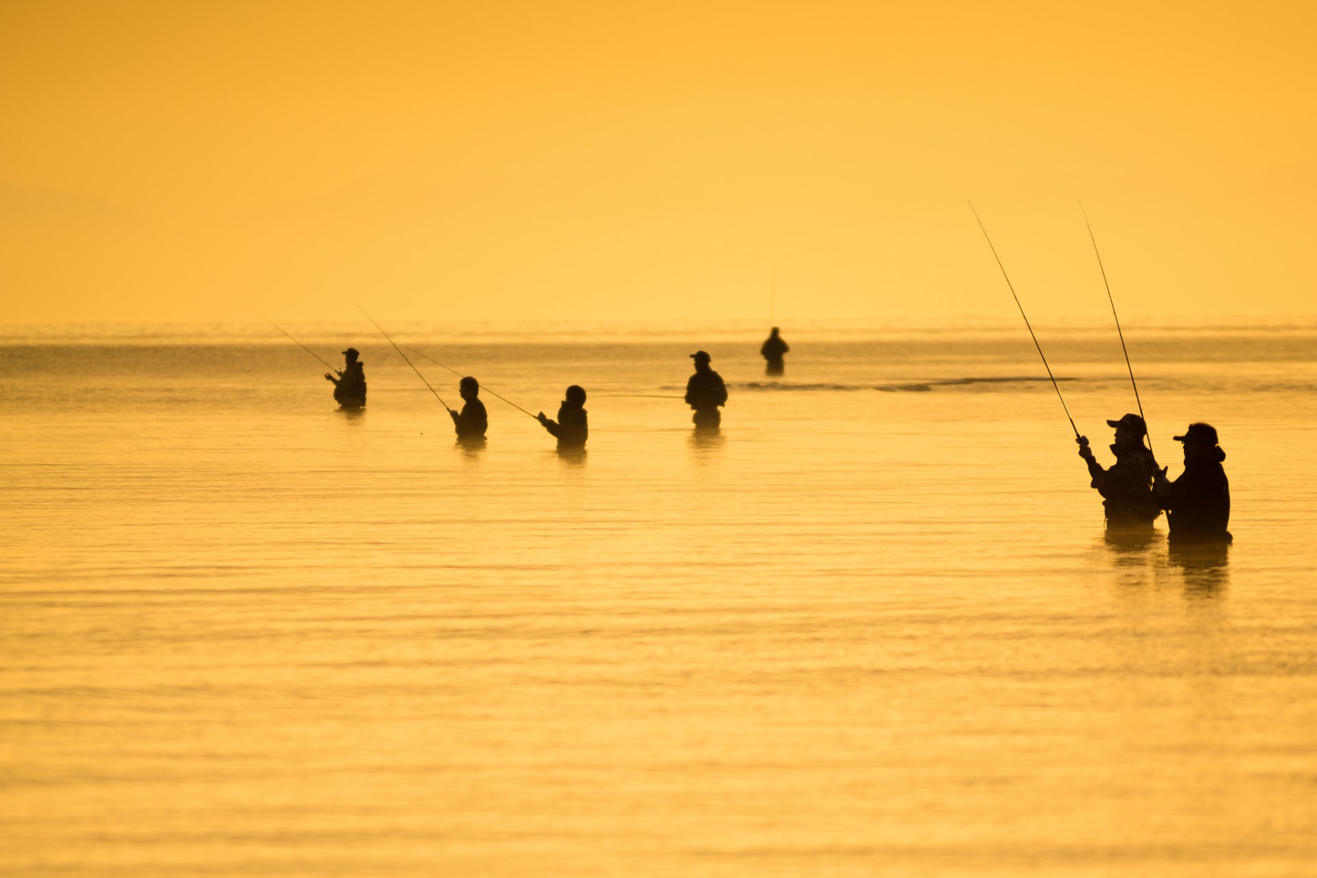 mer personnes pêche