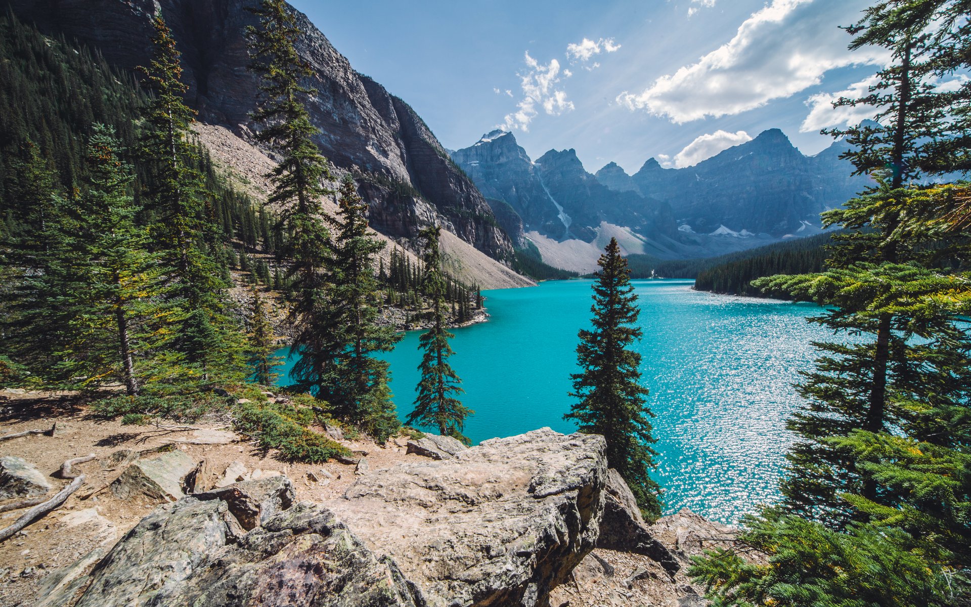 jezioro góry las kanada moraine