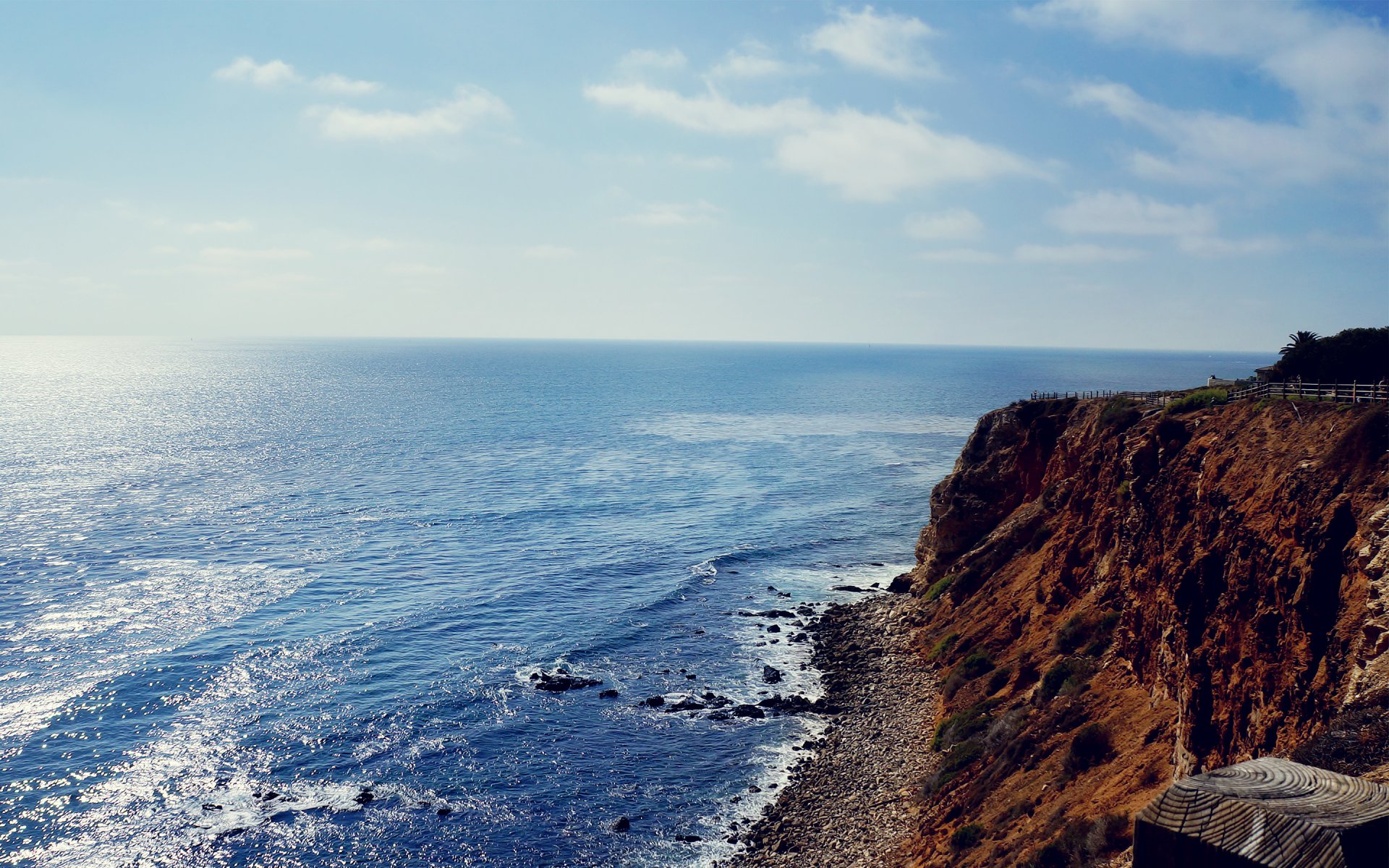 meer ansicht klippe felsen ufer himmel wolken