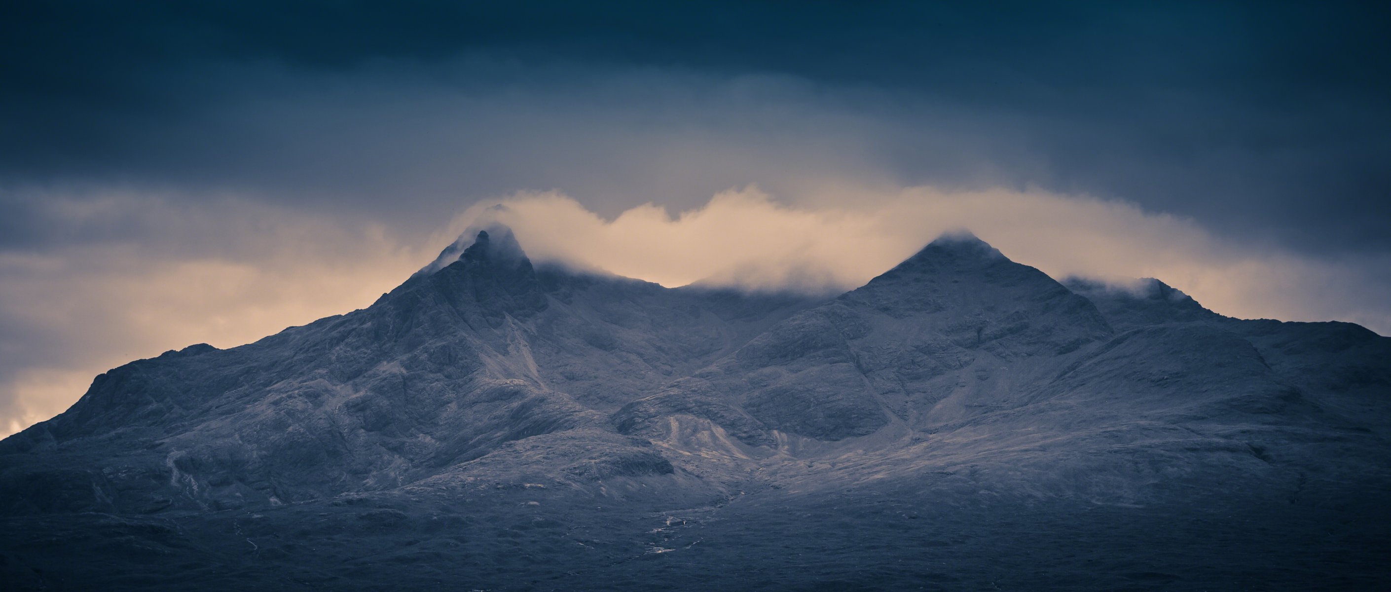 cloud topped cuillins isle of skye scotland