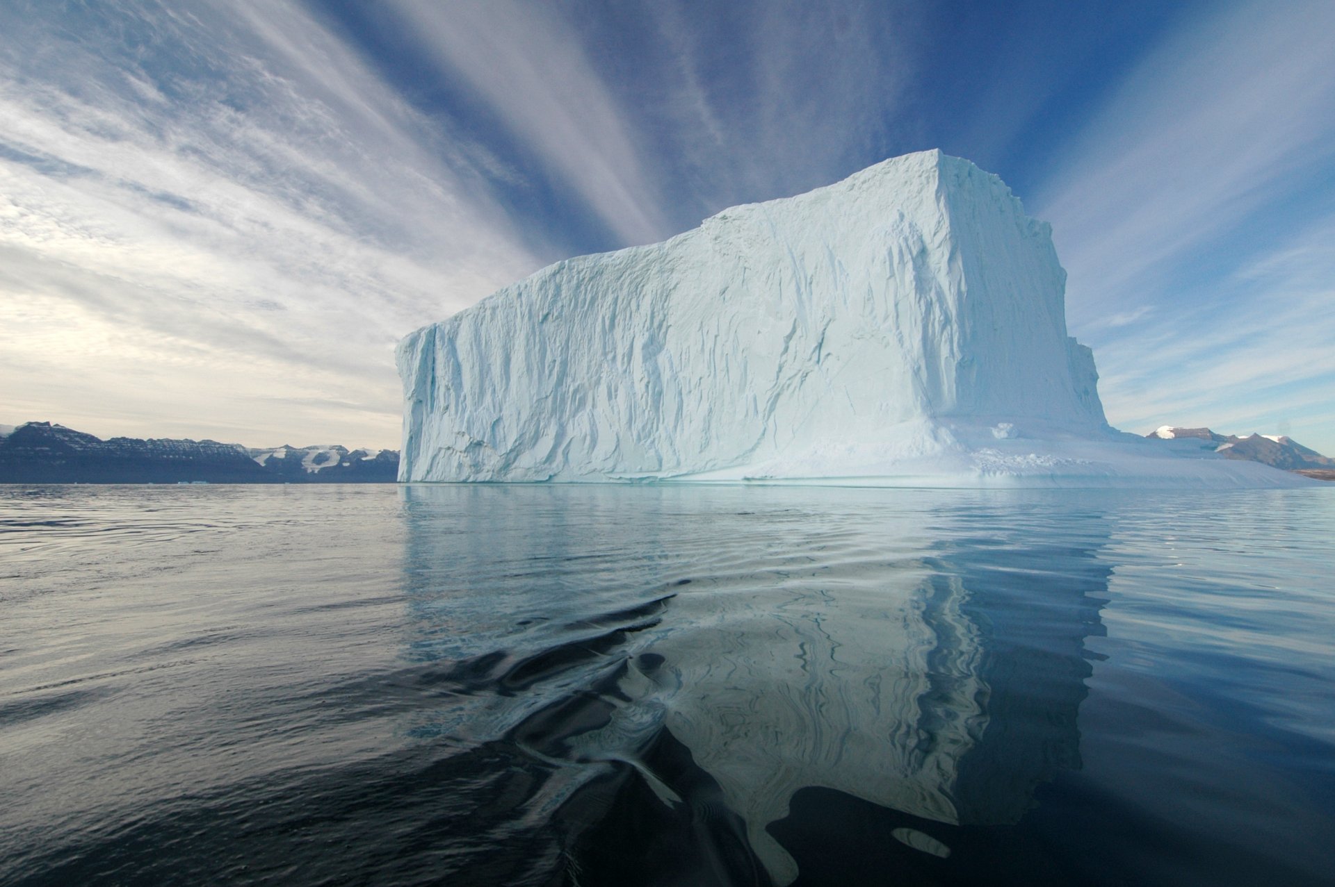 iceberg next floe sea north arctic cool