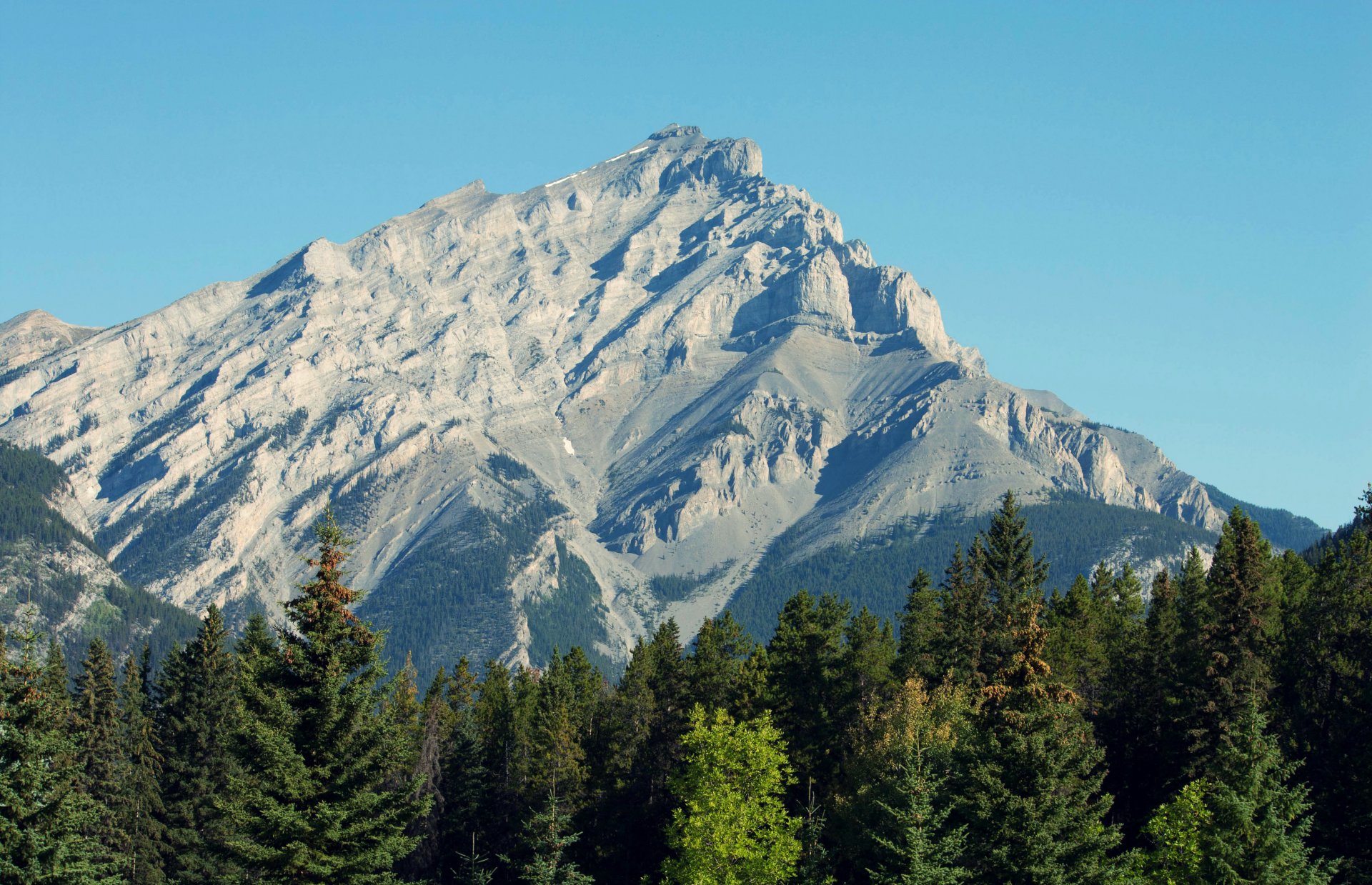 berg kaskade kaskade banff-nationalpark wald himmel